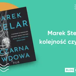 Okładka książki "Czarna wdowa" Marka Stelara. Na okładce pająk w sieci, sugerujący mroczną fabułę.